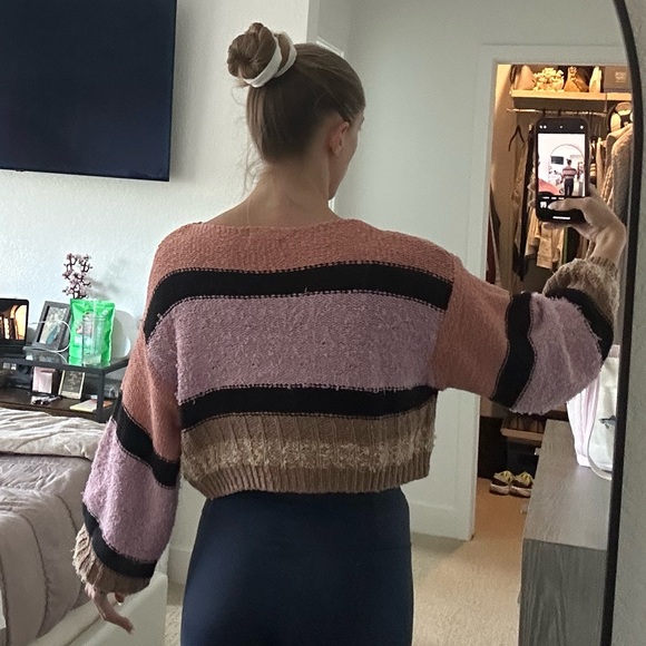 Urban Outfitters BDG Mixed Stripe Cropped Knit Sweater - Picture 4 of 11